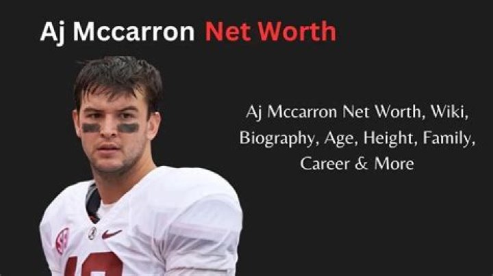 Unveiling The Financial Empire: A.J. McCarron's Net Worth
